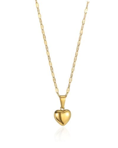 Versatile Gold Plated Heart Pendant Necklace