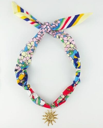 Versatile Scarf Necklace with Charm Halloween Decor