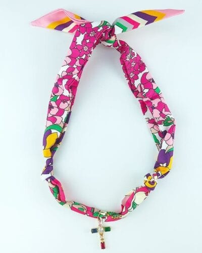 Versatile Scarf Necklace with Charm Halloween Decor