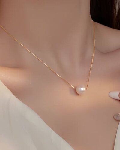 Versatile Single Pink Mother-of-Pearl Necklace Chain