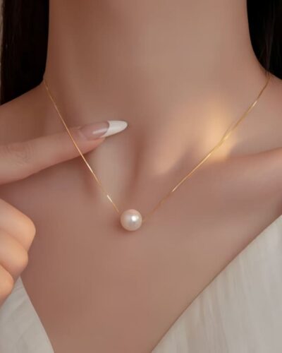 Versatile Single Pink Mother-of-Pearl Necklace Chain