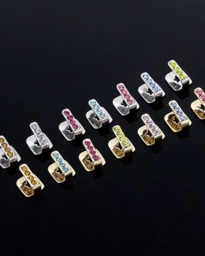 Vertical Grillz for Teeth with Gold-Plated