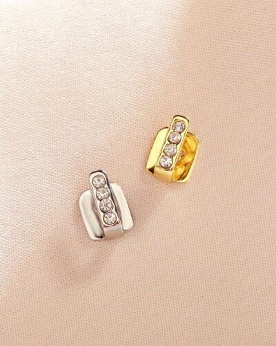 Alternativní pohled na Vertical Grillz for Teeth with Gold-Plated