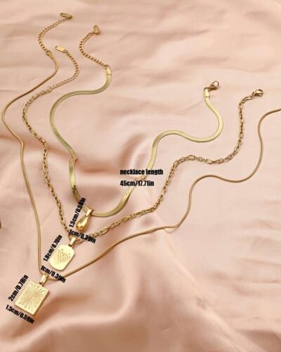 Alternative Ansicht von 3-Piece Vintage 18k Gold Plated Stainless Steel Chain Set