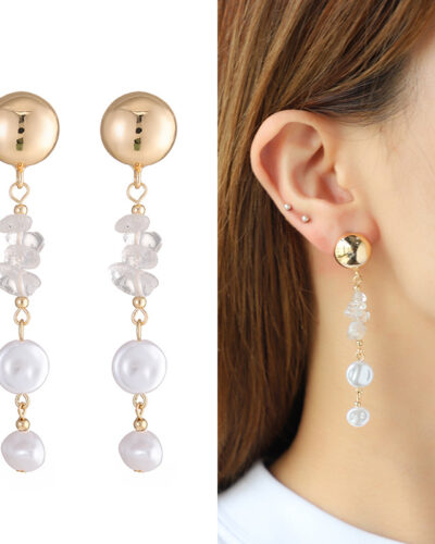 Vintage Elegant Baroque Pearl Drop Earrings
