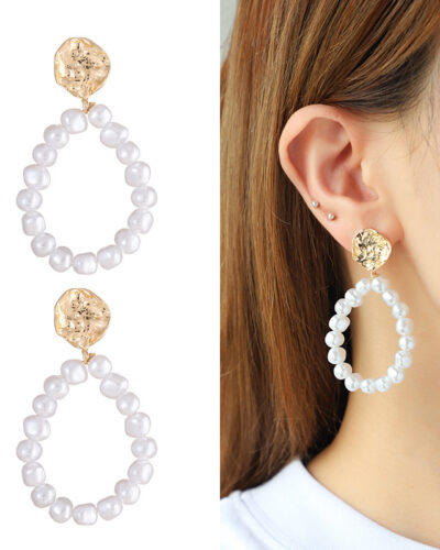 Vintage Elegant Baroque Pearl Drop Earrings