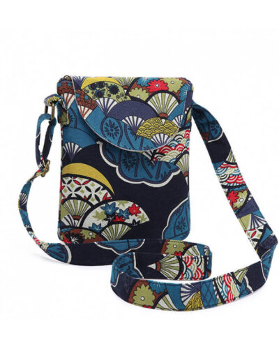 Floral Print Canvas Bucket Bag