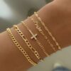 Vintage Ladies Cross Bracelet 5-Piece Set