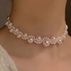 Vintage Pearl Choker Necklace Wedding Court Style