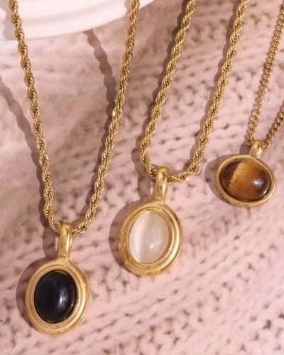 Vintage Pendant Necklace with Stainless Steel Chain 3