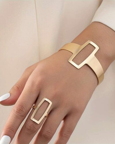 Vintage Punk Ring and Bracelet Set Wholesale