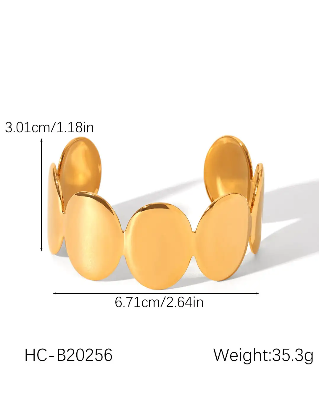 Vintage Stainless Steel Wide Cuff Bracelet for Women Men 14