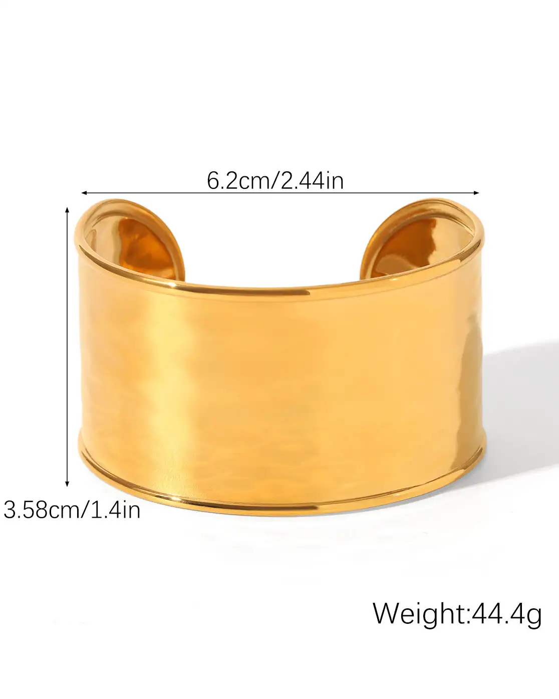 Vintage Stainless Steel Wide Cuff Bracelet for Women Men 18