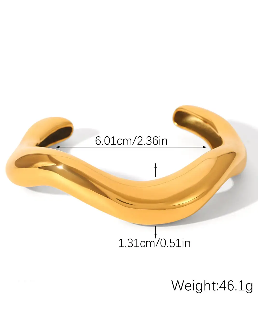 Vintage Stainless Steel Wide Cuff Bracelet for Women Men 20