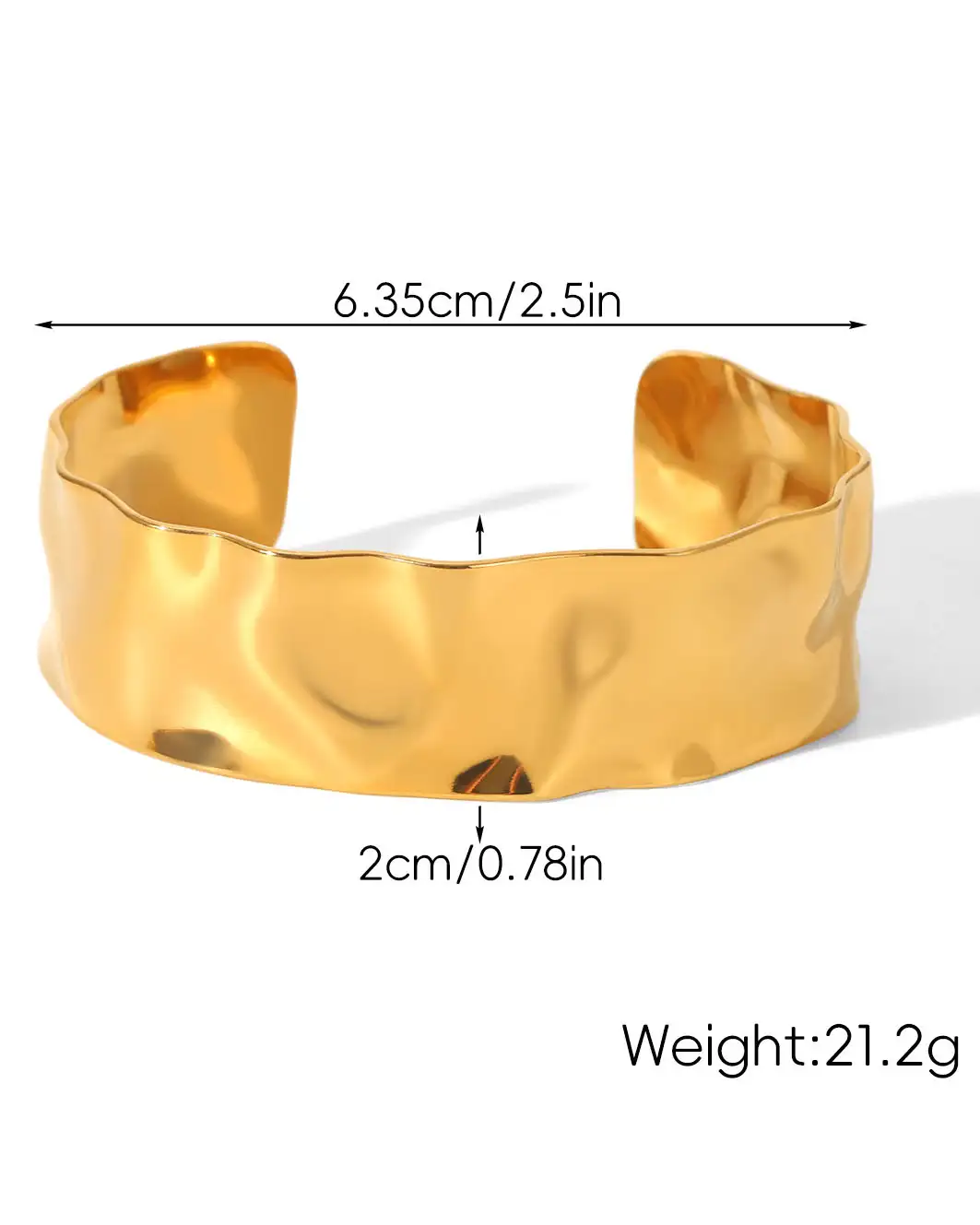 Vintage Stainless Steel Wide Cuff Bracelet for Women Men 8