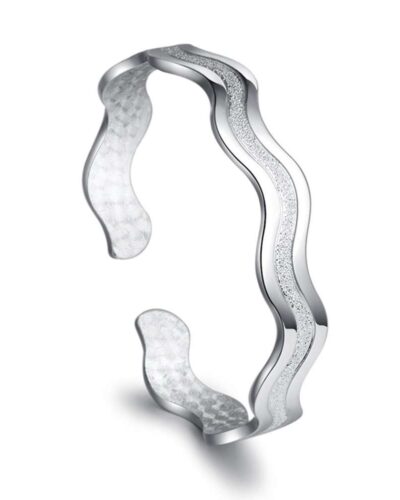 Wave Design Bracelet with 925 Sterling Silver