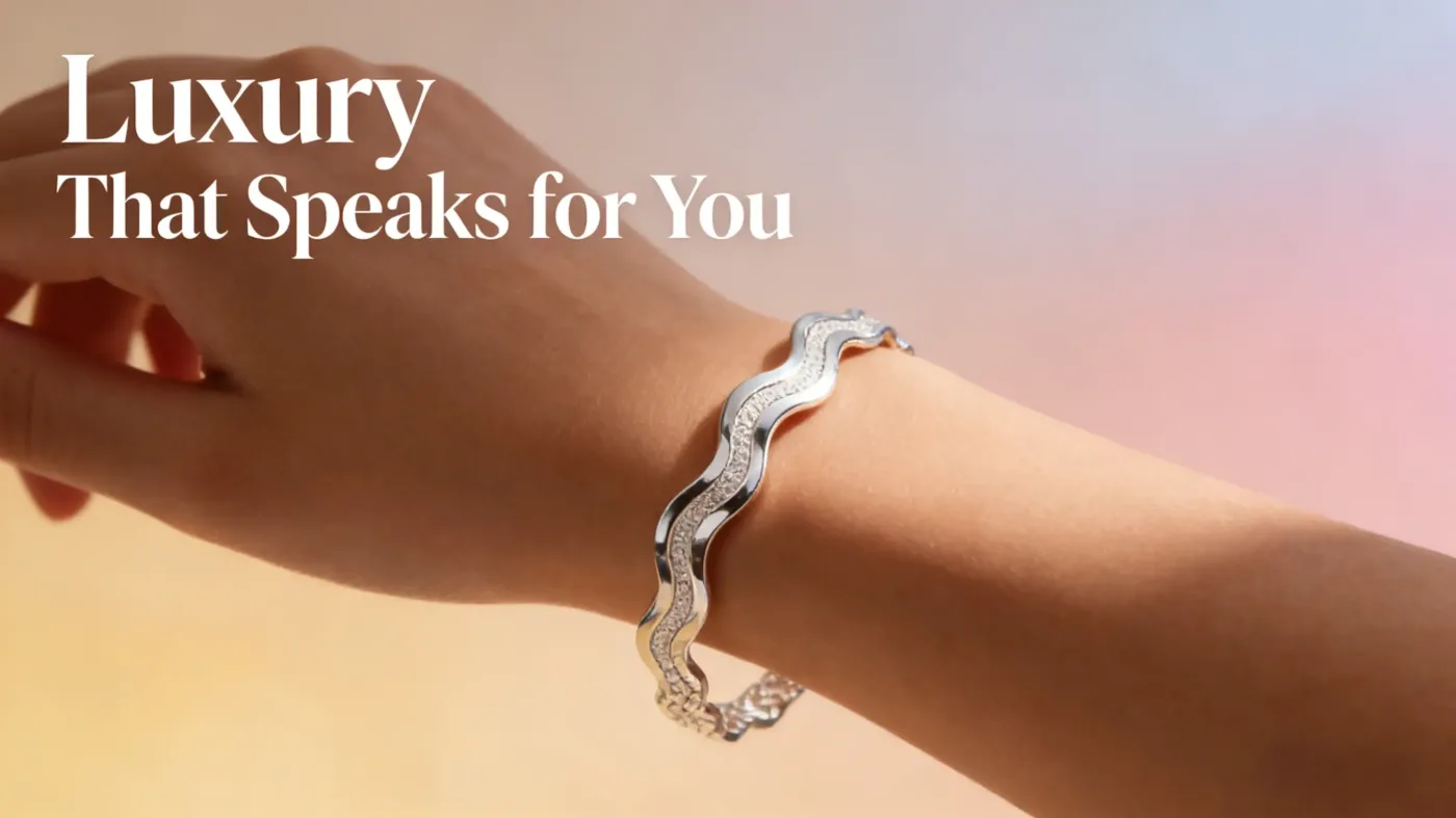 Wave Design Bracelet with 925 Sterling Silver1212 1 1