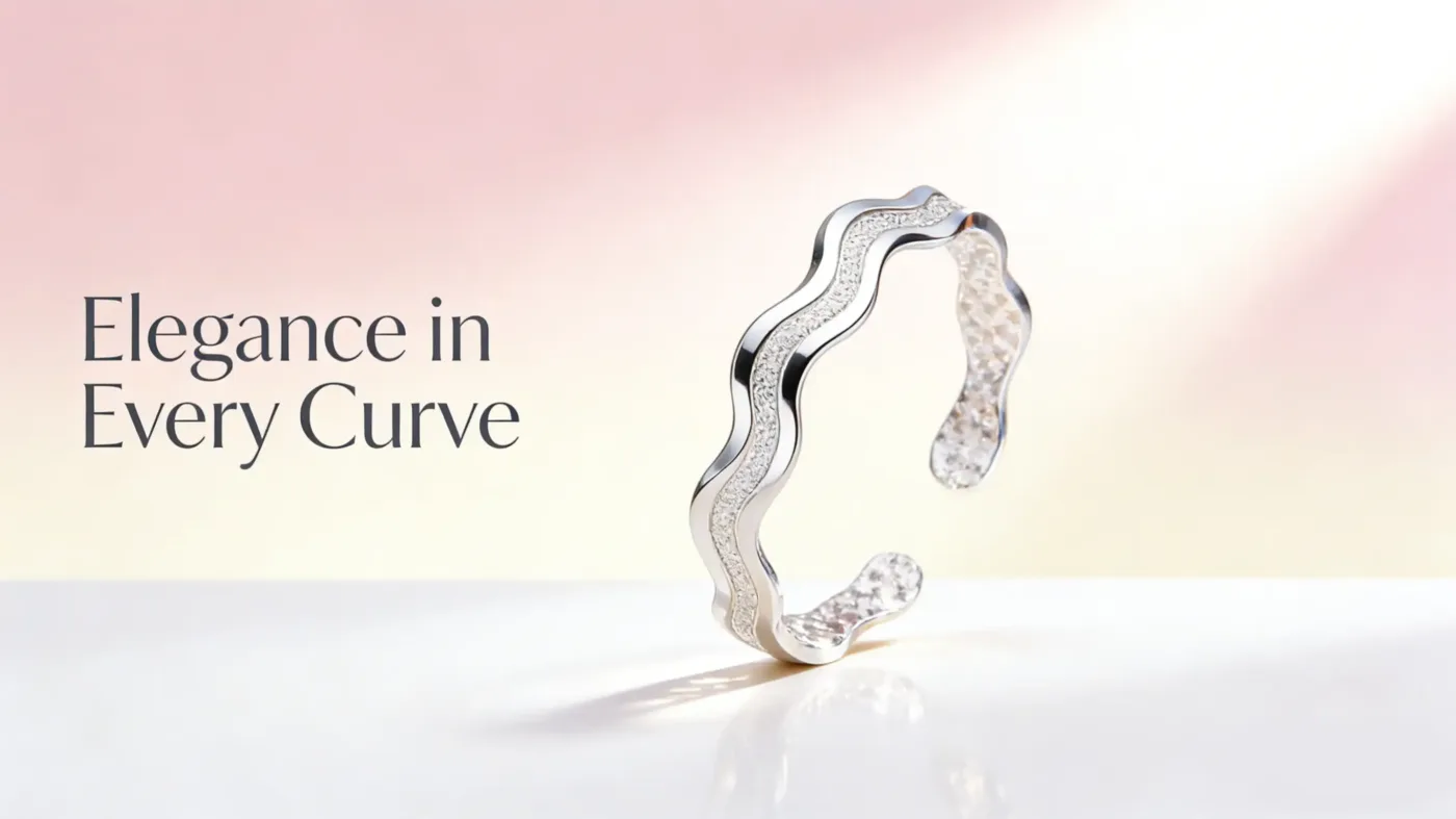 Wave Design Bracelet with 925 Sterling Silver1212 4