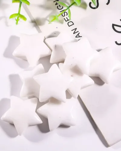 Bulk Colorful Star Shape Carved Crystals