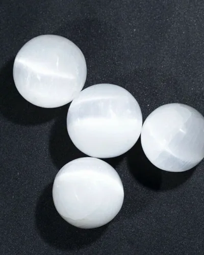 White Polished Selenite Ball Crystal Spheres Wholesale