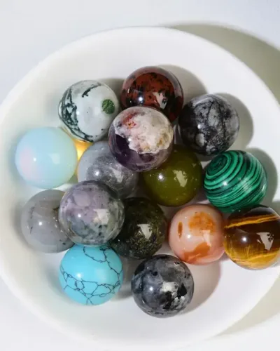 Wholesale 12 Pcs 2CM Colorful Mini Gemstone Balls