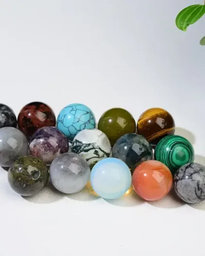 Wholesale 12 Pcs 2CM Colorful Mini Gemstone Balls