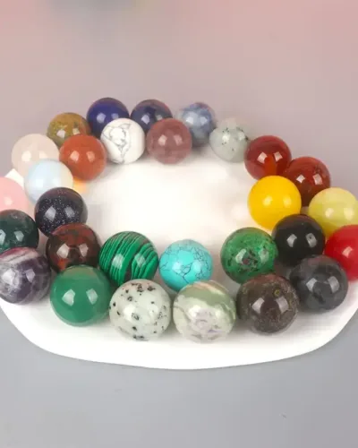 Wholesale 12 Pcs 2CM Colorful Mini Gemstone Balls