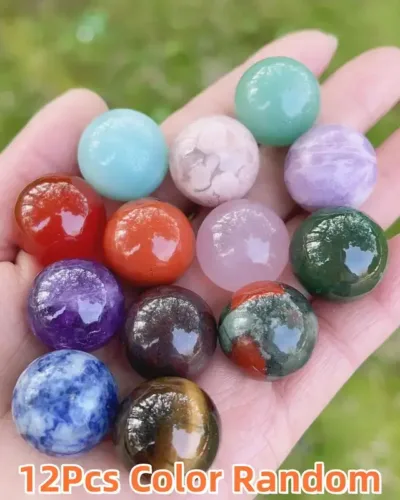 Wholesale 12 Pcs 2CM Colorful Mini Gemstone Balls