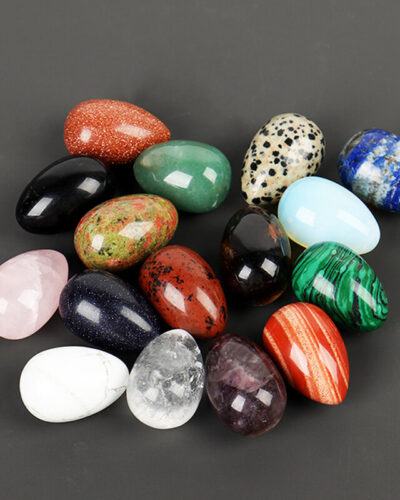 Wholesale Colorful Egg-Shaped Tumbling Stones