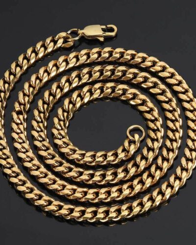 Wholesale Hip-Hop 18K Gold Plated Cuban Link Chains for Men