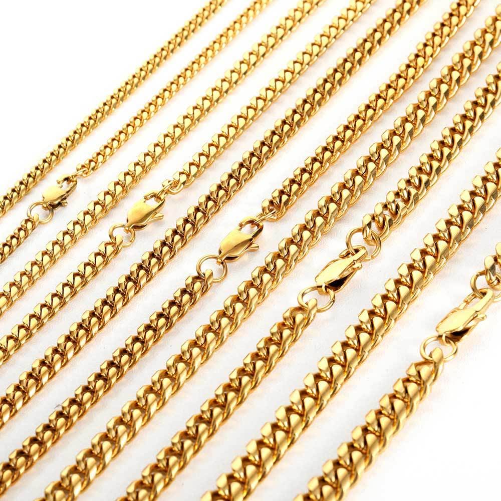 Wholesale Hip Hop 18K Gold Plated Cuban Link Chains for Men 6