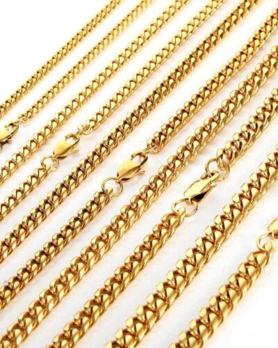 Wholesale Hip-Hop 18K Gold Plated Cuban Link Chains for Men