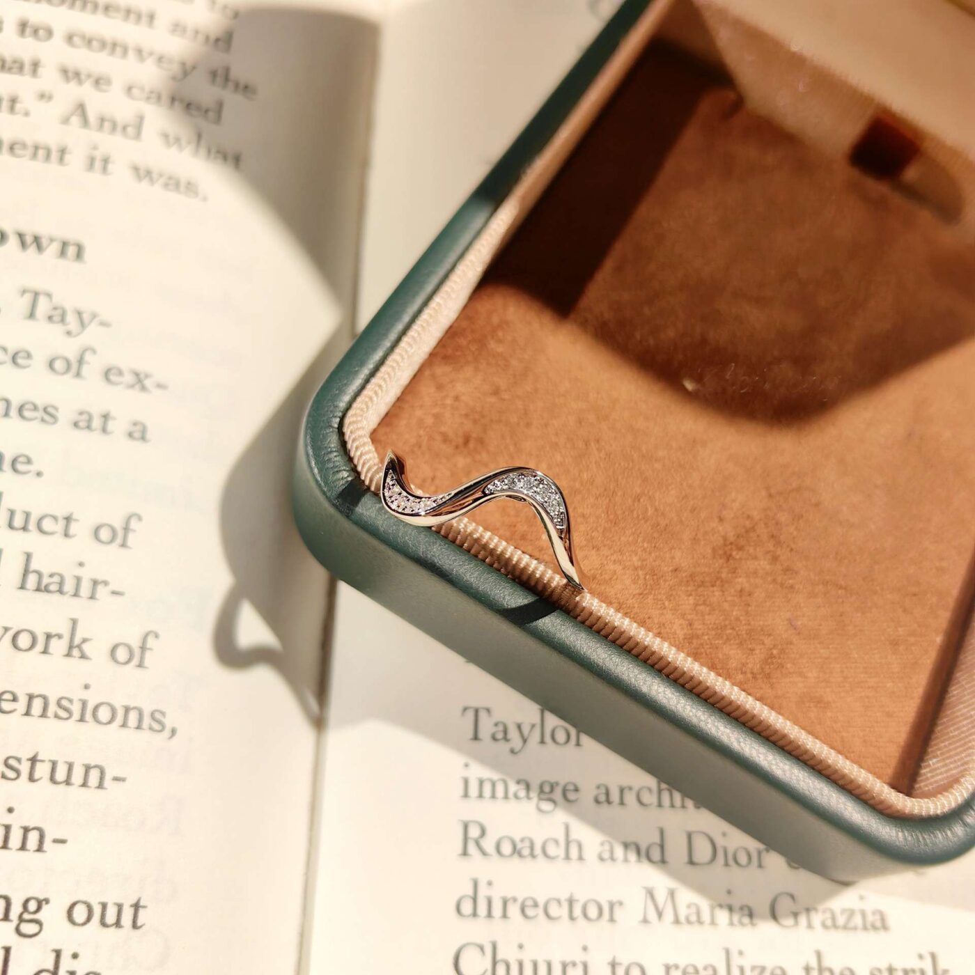 Womens Copper Ring with Wave Design