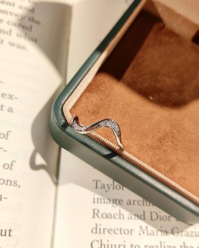 Womens Copper Ring with Wave Design