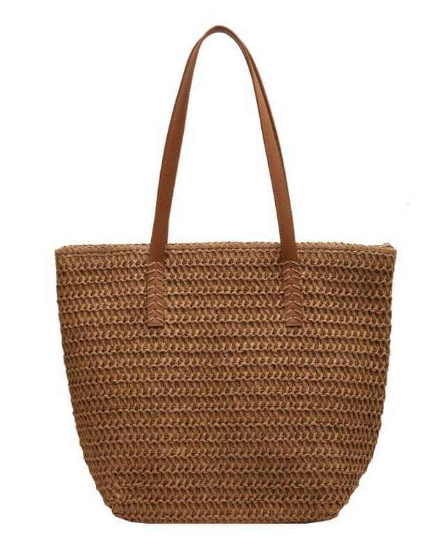 Womens Large Straw Tote Beach Bag Woven Shoulder Bag for Summer
