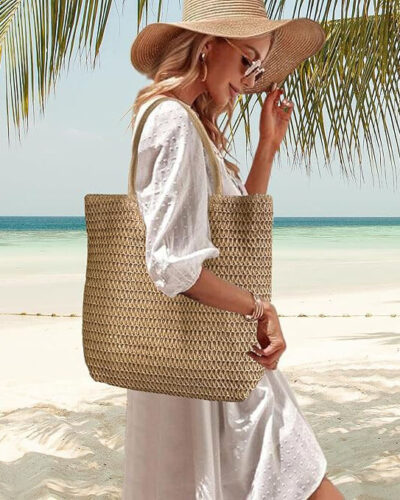 Alternative Ansicht von Woven Straw Beach Bags For Sale​ Chic Travel Bags For Women