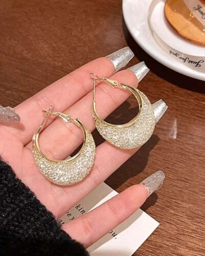 Zircon Earrings with Mesh Openwork Designの別ビュー