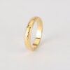 Fashion Honeycomb 18K Gold Band Ring Unisex
