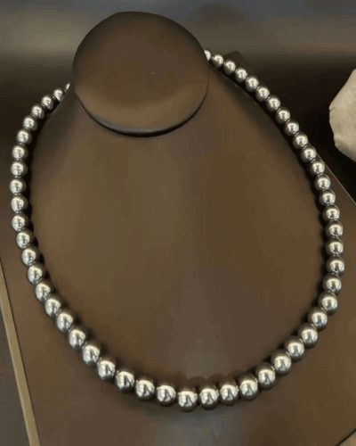High-Quality Grey Vintage Tahitian Pearl Necklace