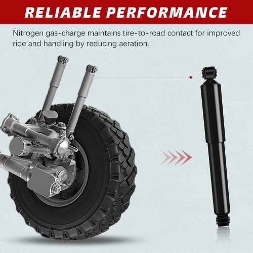 2PCS Rear Shock Absorbers For Ford 2009-2014 F150 Shocks-BLACK