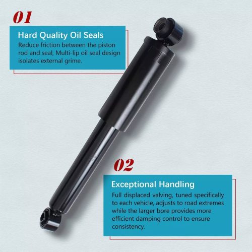 2PCS Rear Shock Absorbers For Ford 2009-2014 F150 Shocks-BLACK