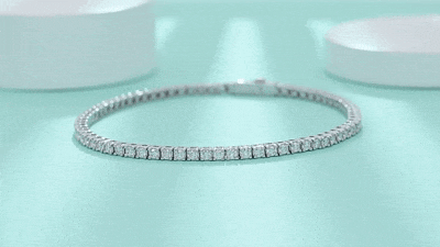 Luxury 925 Sterling Silver D Color VVS1 Round Cut Moissanite Tennis Bracelet Gift